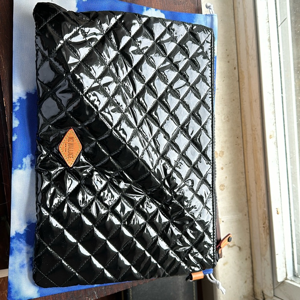 MZ Wallace Black Lacquer Metro Pouch
